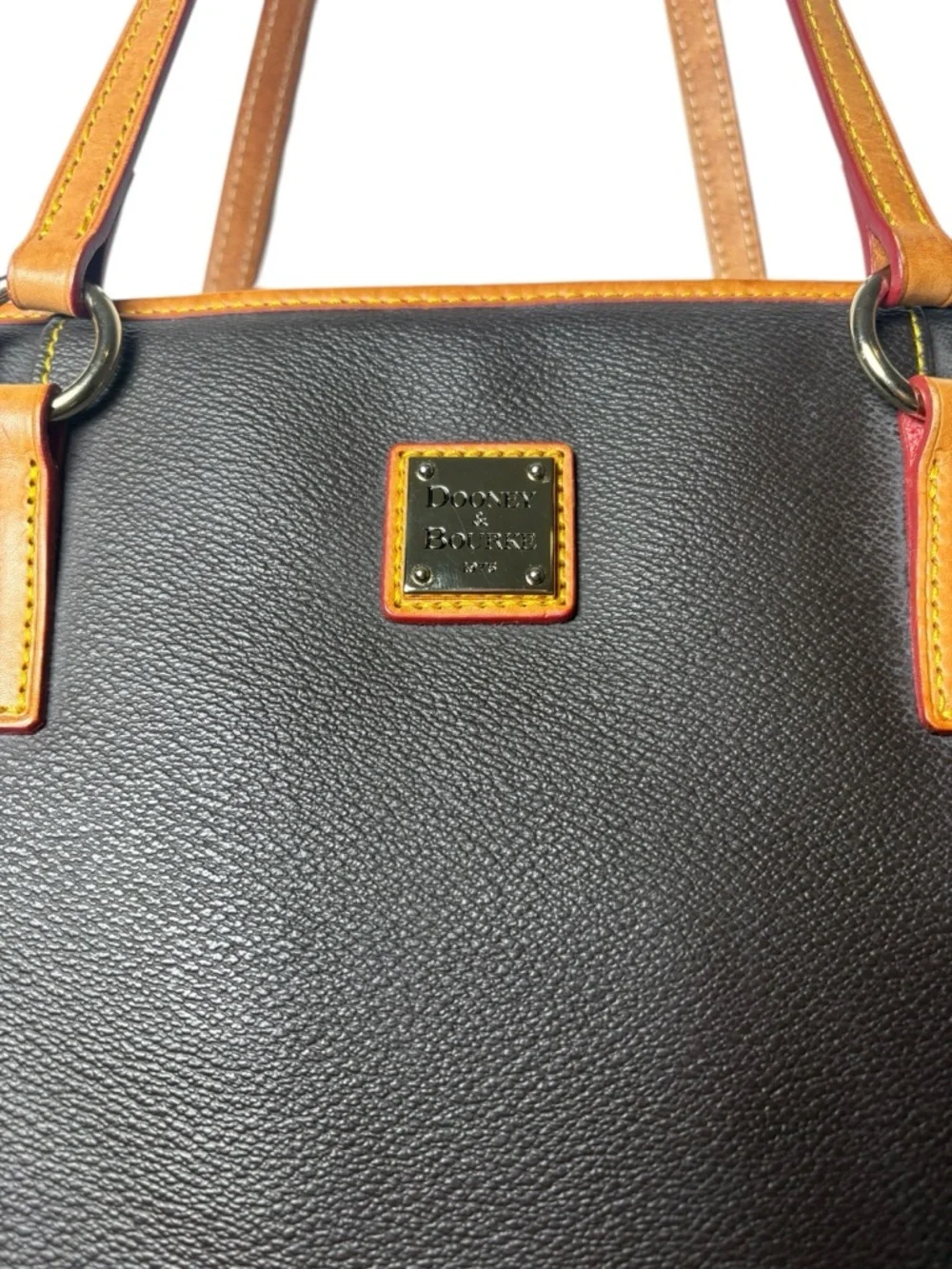 Dooney & Bourke Helena Shopper Brown Tan Leather Tote Bag